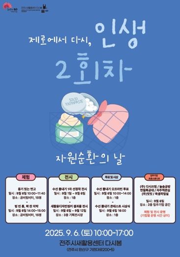 ‘새활용으로 여는 인생 2회차’ 전주시새활용센터, 자원순환의 날 기념행사 마련