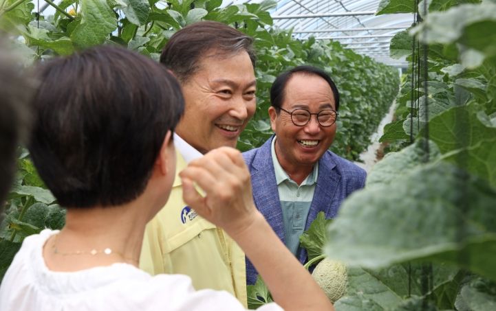 멜론 농가 현장 방문