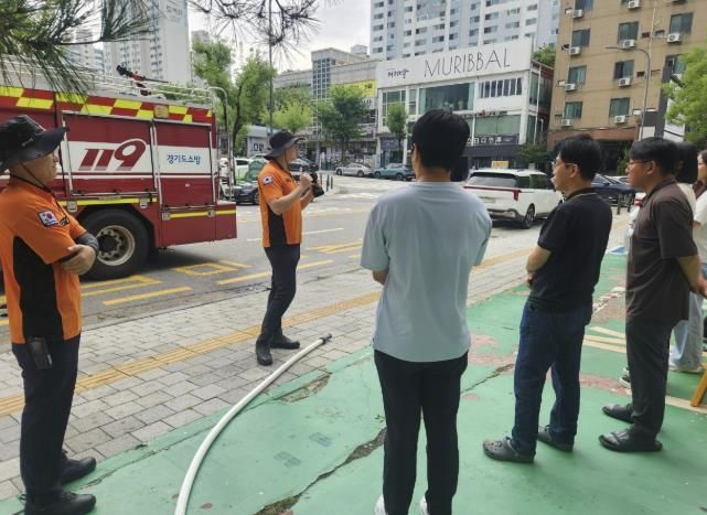 수원시 영통구 영통1동, 영통119안전센터와 연계한 소방합동훈련 실시