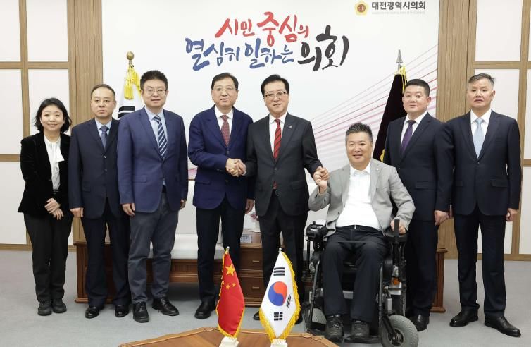 대전시의회, 중국 시안시 대표단 접견, 우호협력 확대 논의