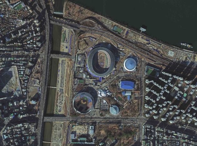 우주에서 본 '잠실 올림픽 경기장'(우주항공청)